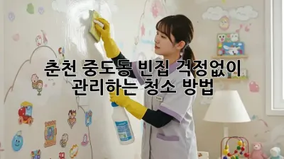 춘천 중도동 빈집, 걱정없이 관리하는 청소 방법
